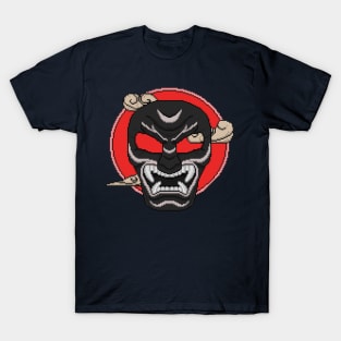 Pixelart Samurai Mask T-Shirt